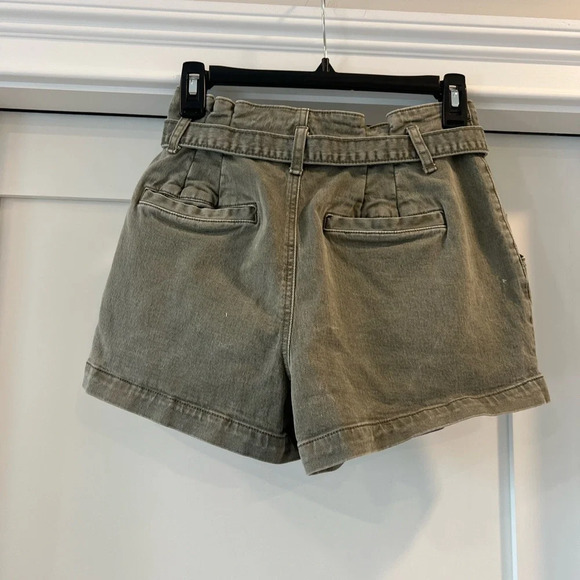 American Eagle green high waist tie shorts - Picture 2 of 2